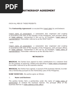 PARTNERSHIP AGREEMENT