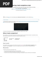 Creating A Bash Completion Script