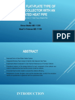 Ahmer (ME-208) Ittisaf (ME-186) A Study On A Flat-Plate Type of Solar Heat Collector With An Integrated Heat Pipe