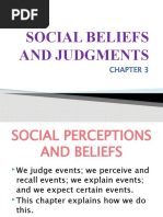 Chapter 3 - Social Beliefs and Judgments, Spring 2021