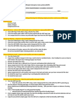 Officejet Enterprise Color Printers/Mfps Preventive Maintenance Cleaning Checklist