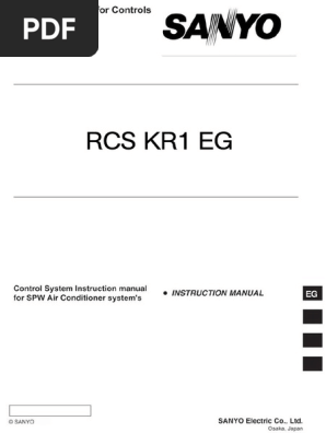 Manual Sanyo RCS KR1 EG | PDF | Electrical Wiring | Air Conditioning