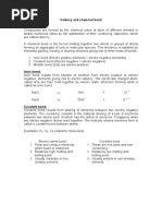 Valency and Chemical Bond Valency