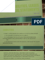 Liabilities, Leases Financial Statements: ACCT 1133 Accounting For Governmen T and Non For Profit Organi Zation