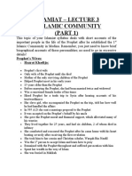 1st Islamic Community Part-1
