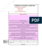 Mm212 Strength of Materials Laboratory