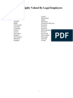 Skills Highly Valued by Legal Employers