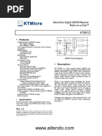 Monolithic Digital AM/FM Receiver Radio-on-a-Chip™: Features