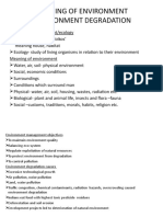 Meaning of Environment - Environment Degradation