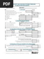 Design Capacity Worksheet For Printing Hunter METRIC