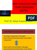 TEORI SOSIOLOGI DAN SOSIOLOGI SASTRA Pak Yu