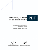 Los Valores y La Didáctica de Las Ciencias Sociales (1998) - Subirats, M. Et Al. - Rev