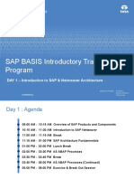 SAP BASIS Introductory Training Program Day 1