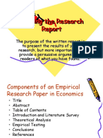 Writing The Research Report