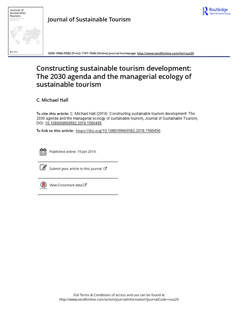 Sustainable Tourism and the 2030 Agenda | PDF | Sustainability | Social ...