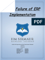 Nike: Failure of ERP Implementation: Under The Supervision of Prof. Ram Kumar Dhurkari Section C Group 10