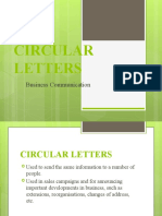Circular Letters: Business Communication