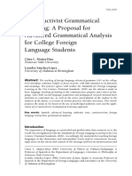Constructivist Grammatical Learning: A Proposal For Advanced Grammatical Analysis For College Foreign Language Students