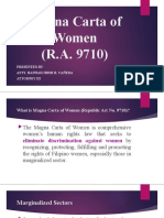 Magna Carta of Women (R.A. 9710) : Presented By: Atty. Hannah Irish R. Cañeda Attorney Iii
