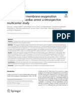 Extracorporeal Membrane Oxygenation For Refractory Cardiac Arrest: A Retrospective Multicenter Study