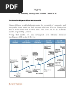 Business Intelligence (BI) Maturity Model: Unit VI BI Maturity, Strategy and Modern Trends in BI