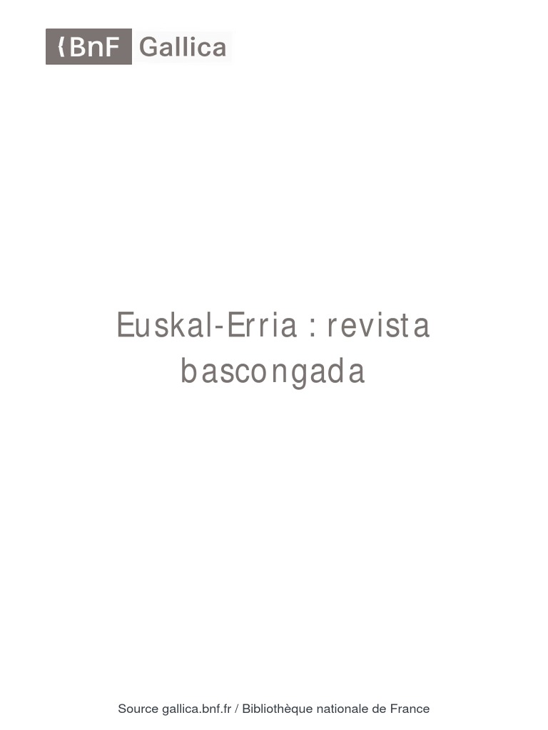 Euskal-Erria Revista Bascongada Bpt6k97707337 PDF Œuvres intellectuelles Droit dauteur