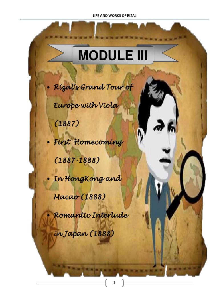 Rizal'S Grand Tour of Europe With Viola (1887) First Homecoming (1887 ...