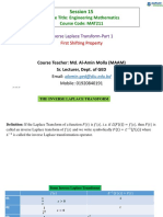 Session 15: Course Title: Engineering Mathematics Course Code: MAT211