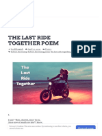 The Last Ride Together Poem Critical Analysis