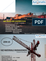 We Are Hiring: Sap Sales and Distribution