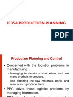 IE354 Production Planning Guide