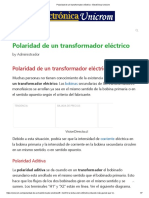 Polaridad de Un Transformador Eléctrico - Electrónica Unicrom