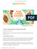 14 Fun Cards Games To Play With Kids - Kid Activities