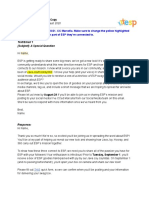 Instructions: Send Before 8/21. CC Marcella. Make Sure To Change The Yellow Highlighted Piece Depending On Which Part of ESP They're Connected To