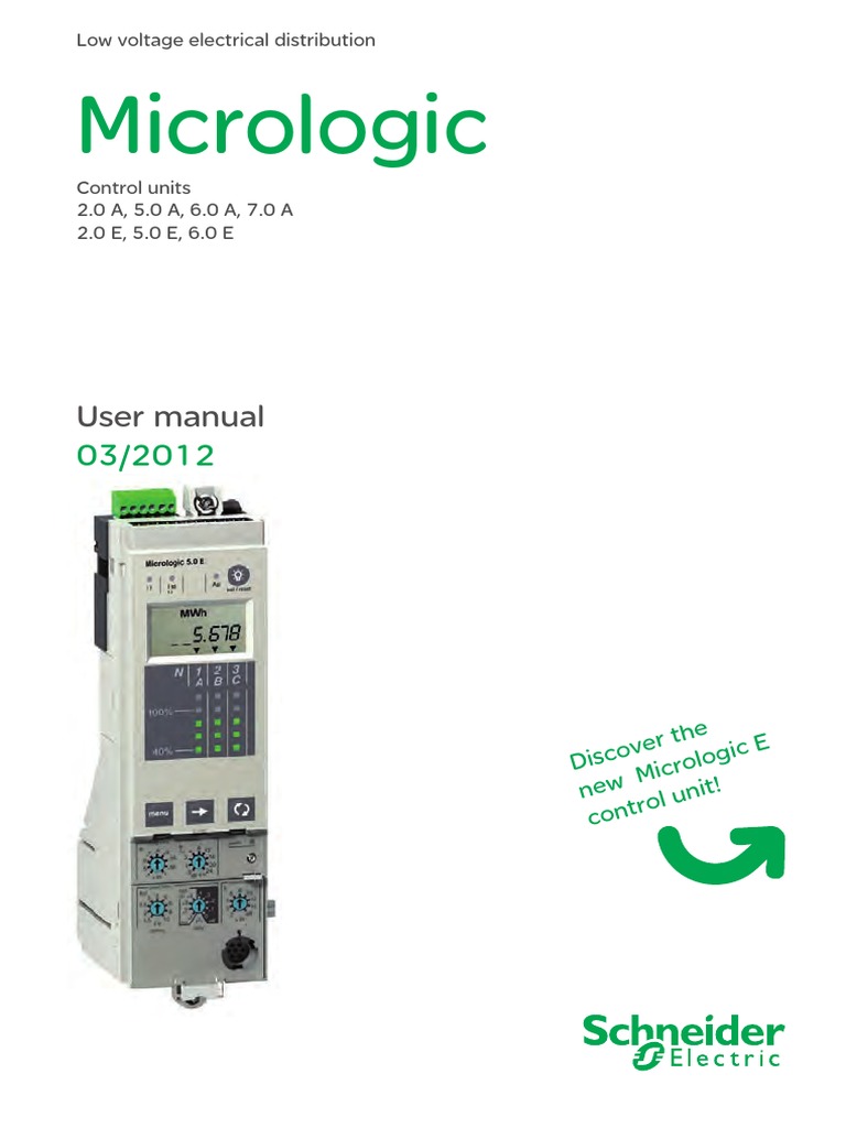 Micrologic E Control Unit User Manual | PDF | Power (Physics ...