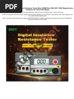 DUOYI DY30-1 Digital Insulation Resistance Tester Meter 2000M 0hm 250V 500V 1000V Megohmmeter Voltmeter Car Circuit Test Repair