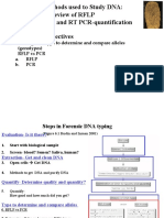 A. Distinguish/Type To Determine and Compare Alleles (Genotypes) RFLP Vs PCR A. RFLP B. PCR