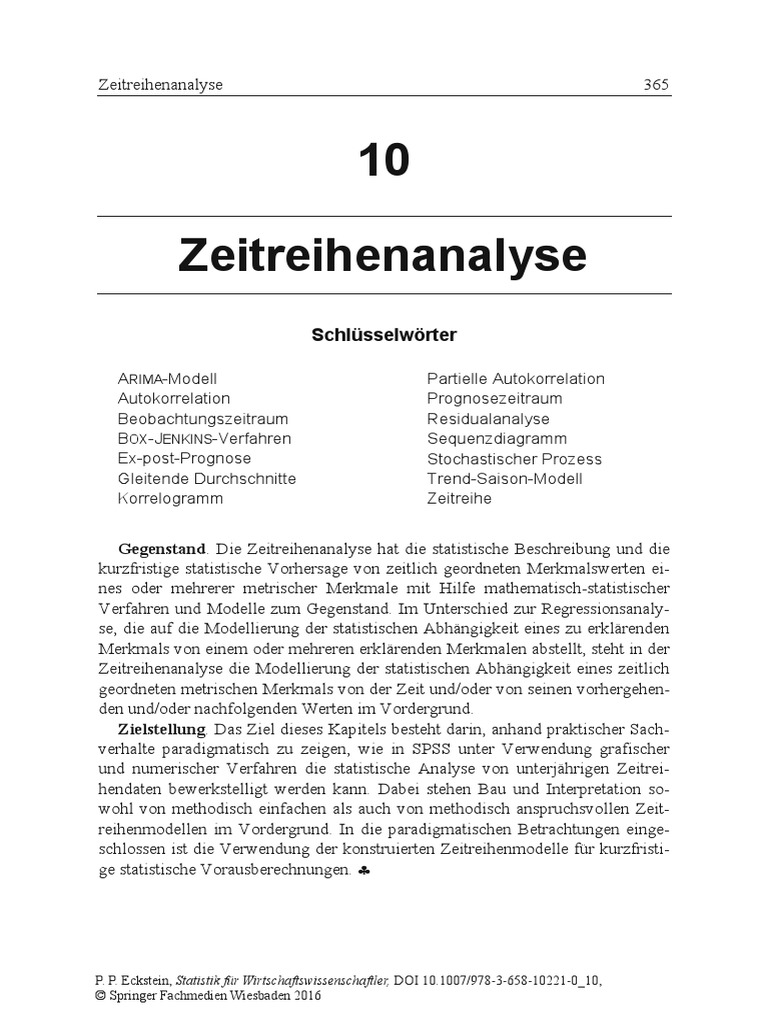 Eckstein2016 Chapter Zeitreihenanalyse PDF