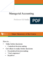Managerial Accounting: Professor Gil Sadka