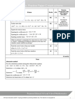 A Level Mathematics Practice Paper C - Pure Mathematics Mark Scheme