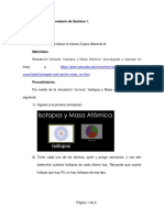 Práctica de Laboratorio Simulación Isótopos y Masa Atómica