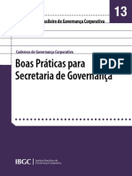13 - Boas práticas para secretaria de governança