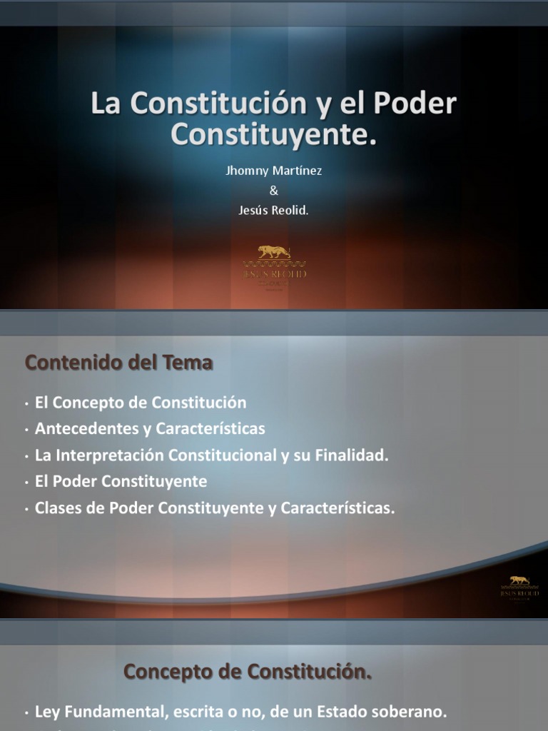 Finalidad y Clases del Poder Constituyente | PDF | Constitución ...