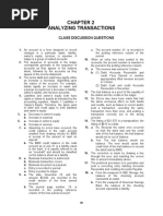 Analyzing Transactions: Class Discussion Questions