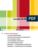 Le Plan de Financement