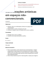 Manifestacoes Artisticas Em Espacos Nao Convencionaispdf