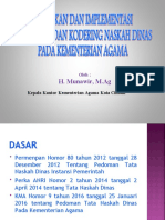 Kebijakan Dan Implementasi Klasifikasi & Kodering Naskah Dinas Kemenag