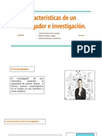 Caracteristicas de Investigador e Investigacion