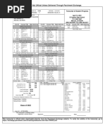 Transcript Not Official Unless Delivered Through Parchment Exchange