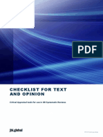 Checklist For Text and Opinion: Critical Appraisal Tools For Use in JBI Systematic Reviews